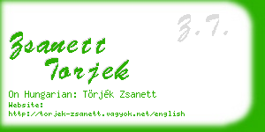 zsanett torjek business card