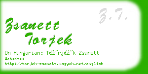 zsanett torjek business card